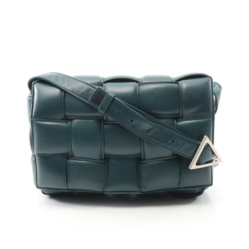 Bottega Veneta Padded Cassette Intrecciato Shoulder Bag Leather Green